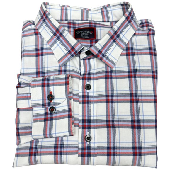 EUC Men's UNTUCKit Baron Wrinkle Free Button Down Long Sleeve Plaid | Size XXL - Picture 1 of 11